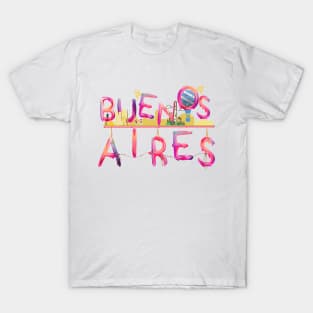 buenos aires - Wstercolor lettering T-Shirt